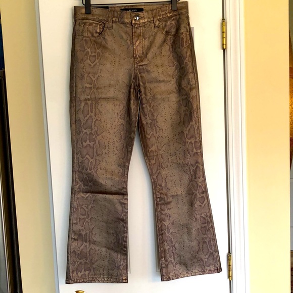 -New J Brand women’s shimmer snakeskin jeans. Size 28.  Selena mid-rise c… - Picture 1 of 11